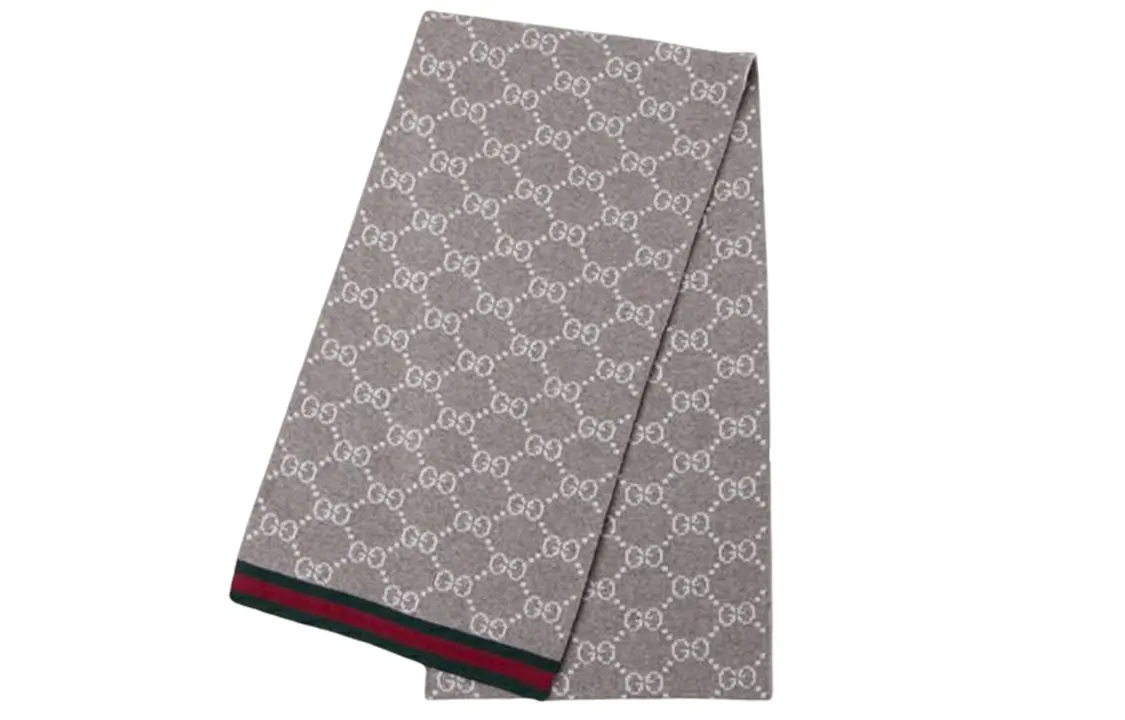 

GG Вязаный шарф Unisex Gray GUCCI, серый