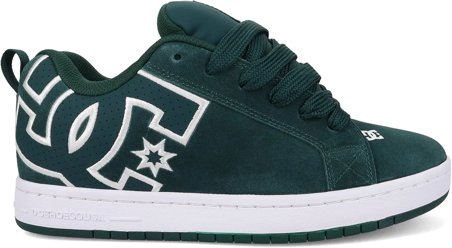Кроссовки DC Shoes Court Graffik Se, Dark Green White — фото 2
