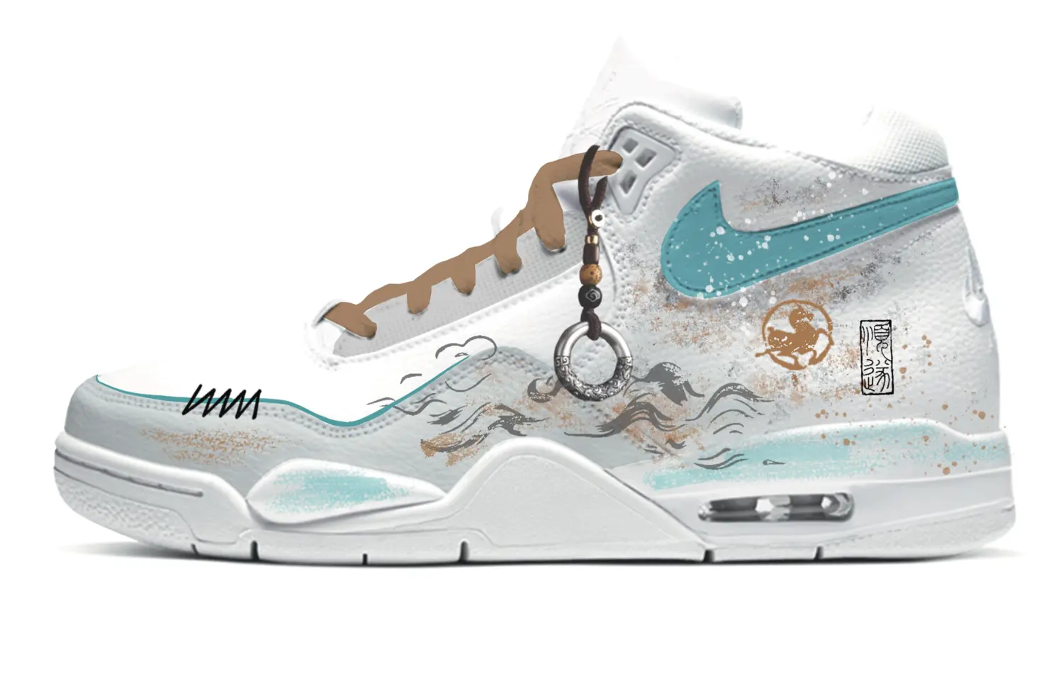 

Nike Наследие полета: Лошадь ступает на лазурные облака Низкие кроссовки в винтажном стиле для баскетбола с противоскользящим и износостойким покрытием