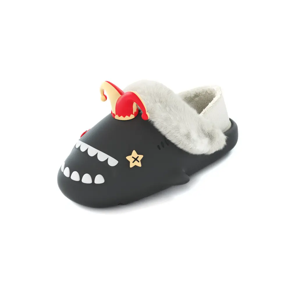 HelloSlippers Акульи зимние тапочки Sharkicks Winter Joker с закрытым носком и каблуком унисекс розовые, цвет Pink — фото 3