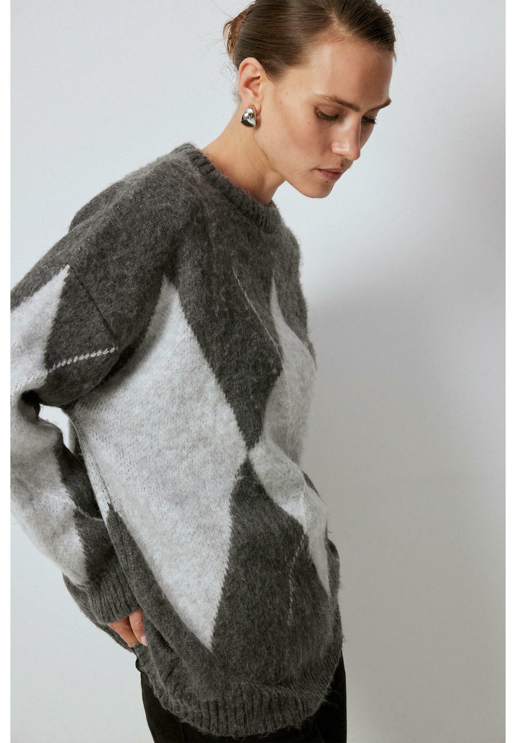 

Джемпер DROP SHOULDER DIAMOND PATTERNED Touché Privé, антрацит