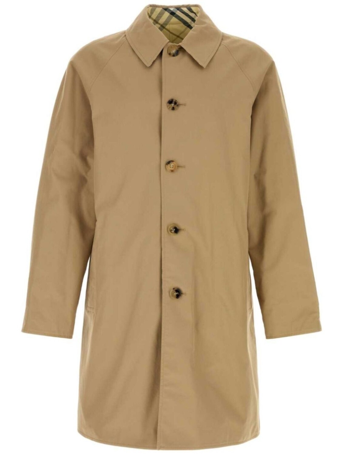

Burberry хлопковый двусторонний тренчкот, нейтральный цвет