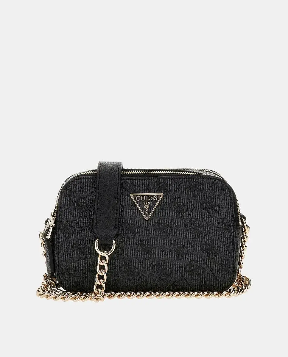 

Сумка через плечо с двойной молнией Guess, темно-серый