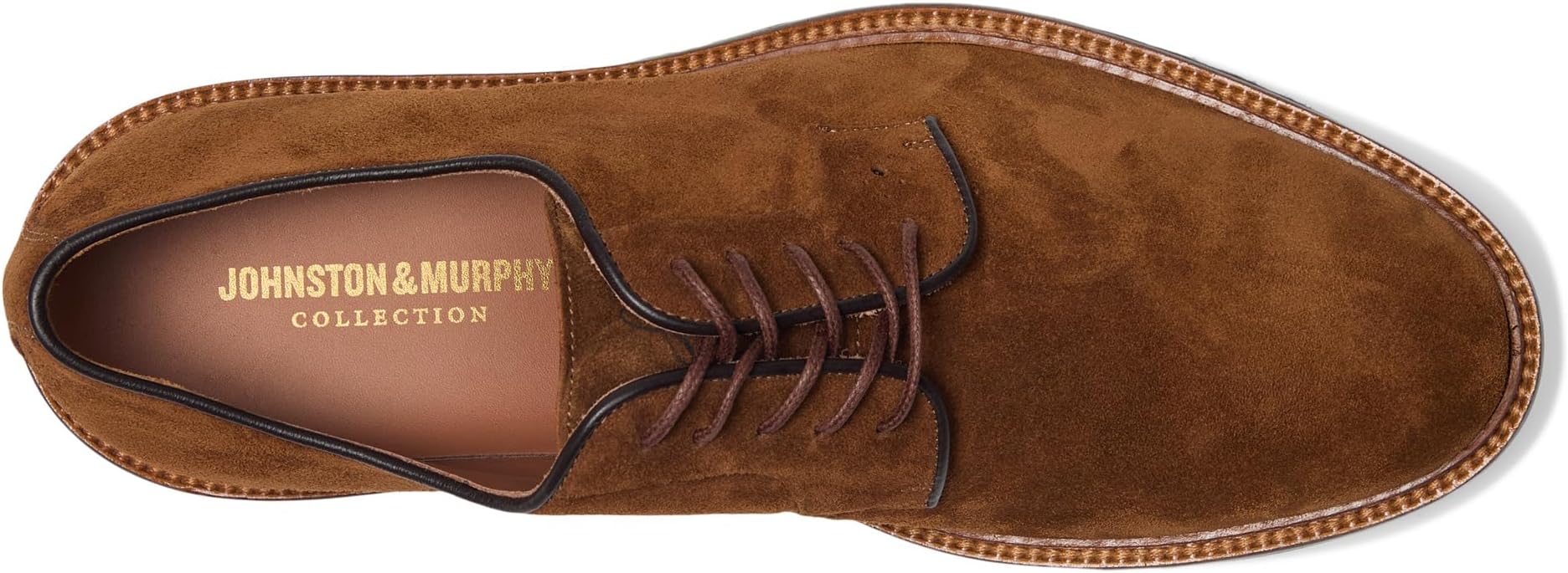 Оксфорды Johnston & Murphy Collection Hartford Plain Toe, цвет Snuff Italian Suede — фото 2