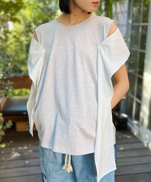 

Футболка с рукавами-шалью FLUMOR, серый