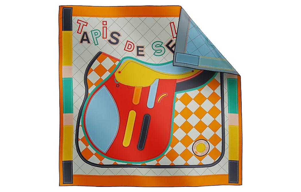 

Шелковый платок женский, разноцветный Hermes, мультиколор