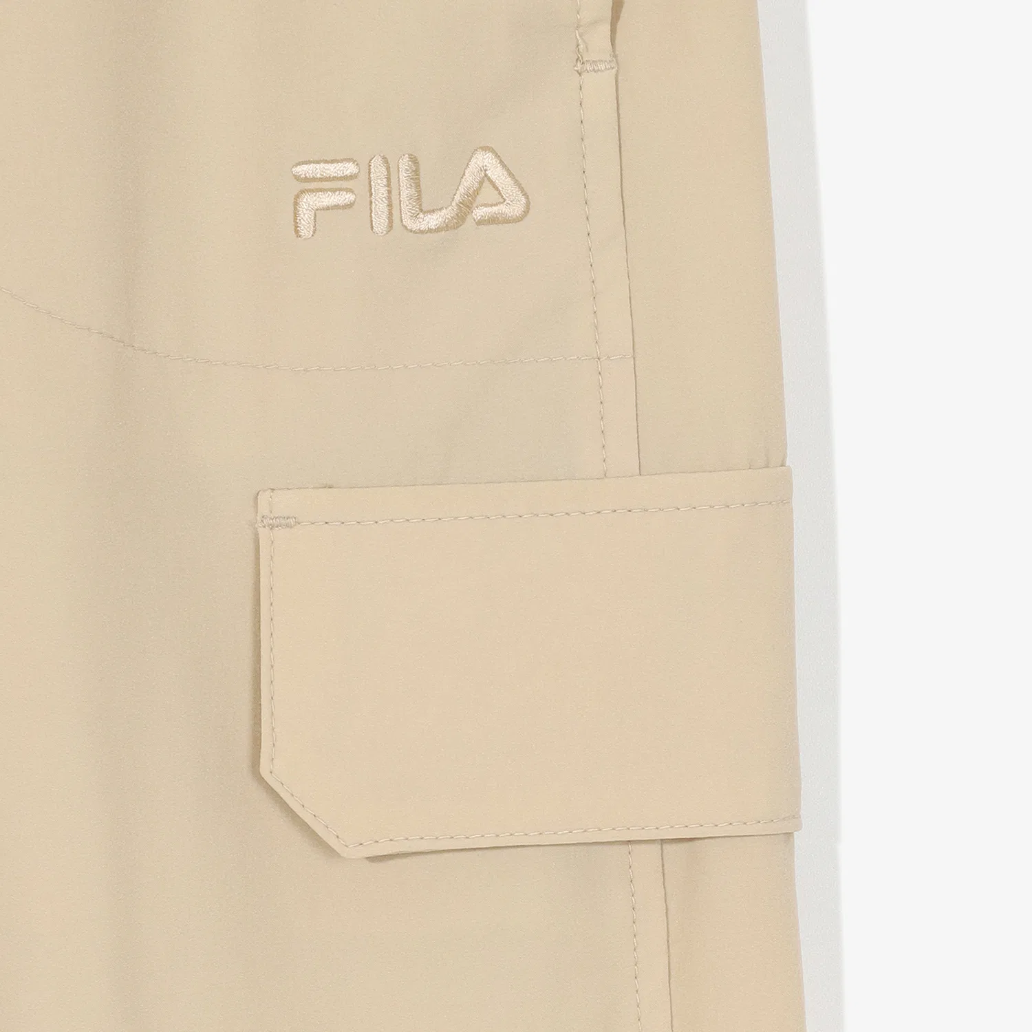 Детские тканые брюки полусвободного кроя серые от Fila Kids — фото 4