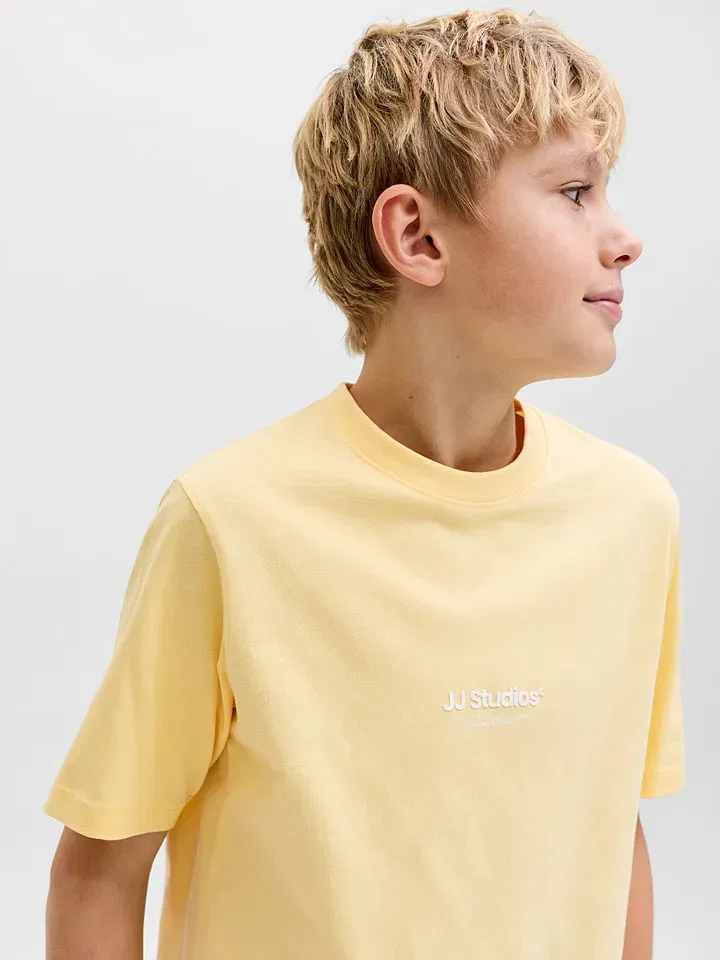 Футболка с принтом, JACK & JONES Junior, желтая — фото 2