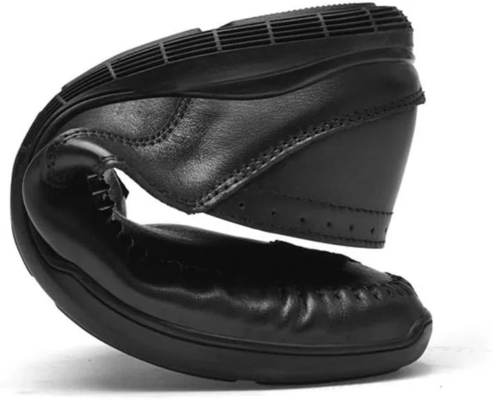 Лоферы кожаные на каблуке, Men’s Slip-On Prom Loafers, Black DHFIRUFSHLO — фото 3
