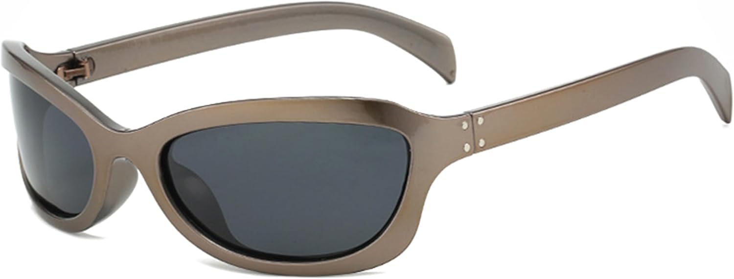 

bullabulling Модные поляризованные солнцезащитные очки для женщин и мужчин, классические овальные солнцезащитные очки с обтекаемой формой, женские солнцезащитные очки, Coffee/Black Gray