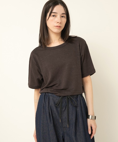 

Футболка базовая из льна RNA-N, коричневый