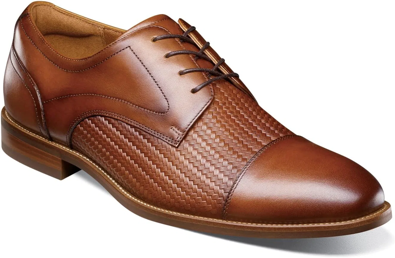 Мужские оксфордские туфли Florsheim Rucci Weave с эффектом массивности, коньячный
