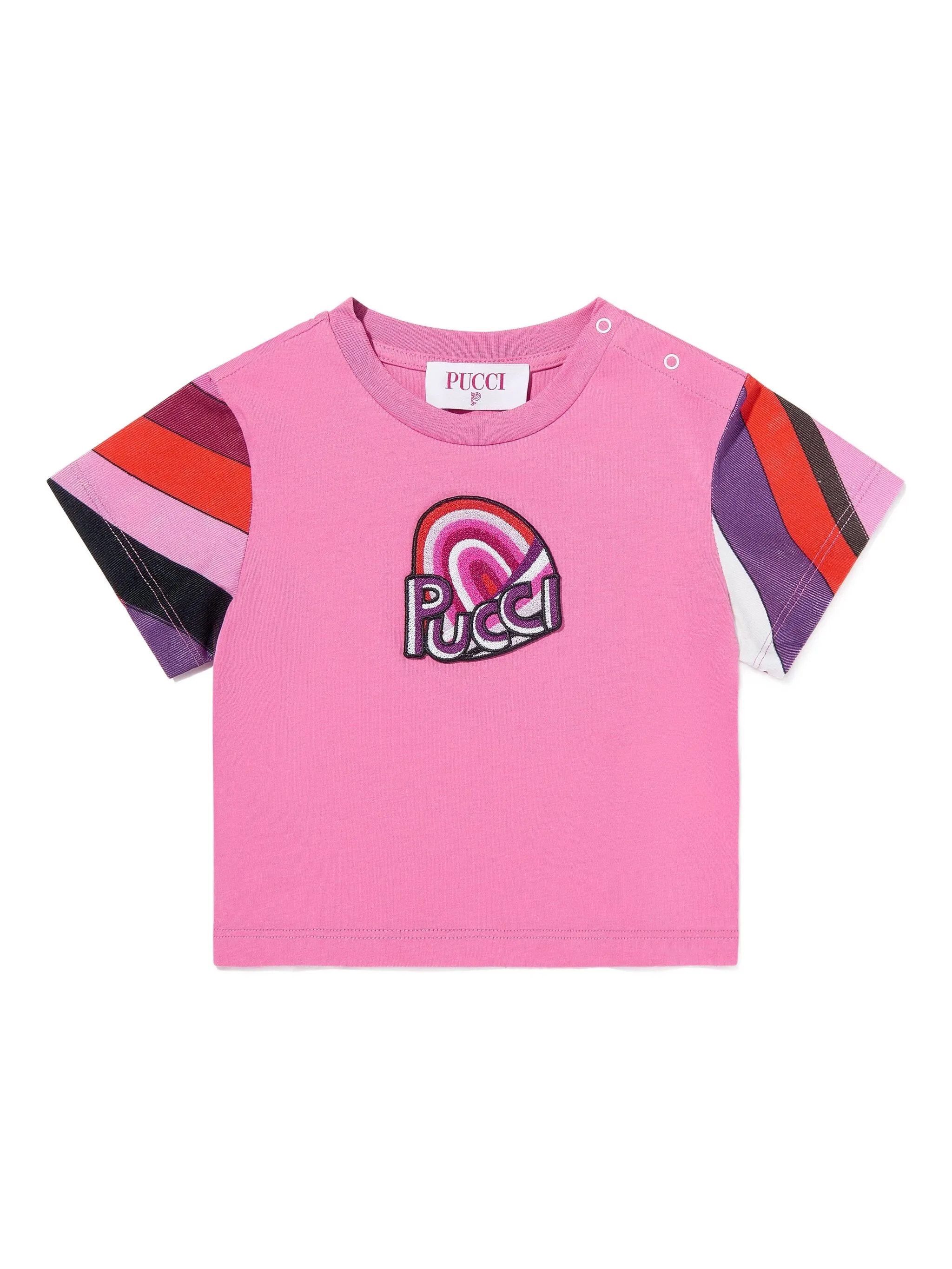 

Топ в полоску Pucci Junior, розовый