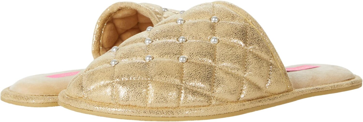 

Тапочки Lilly Pulitzer Lux Clara Slipper, цвет Gold Metallic