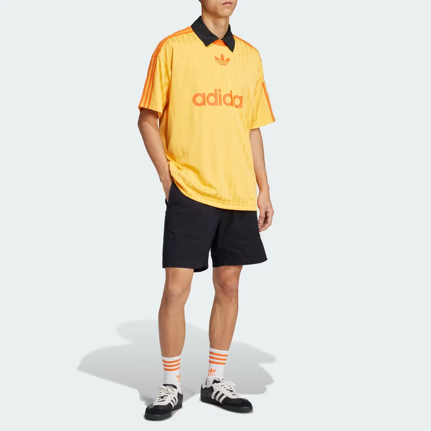 Футболка Adicolor Poly мужская Adidas Originals золотая — фото 3