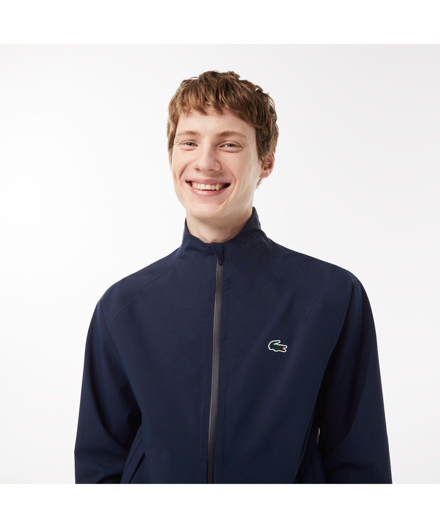 Водоотталкивающая минималистичная ветровка для гольфа Lacoste, Navy — фото 3