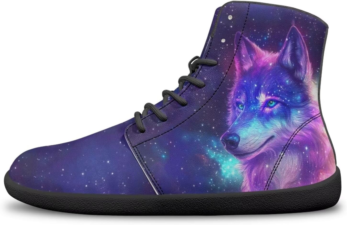 

Женские и мужские высокие кроссовки на босу ногу с шнуровкой, противоскользящие спортивные Hellhero, Galaxy Wolf