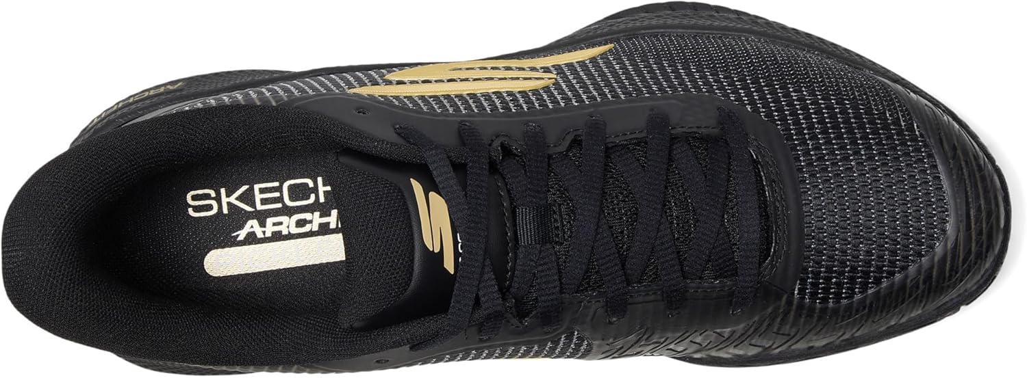 Кроссовки Skechers для мужчин Pickleball Viper Court Pro 2.0, черный/золотой — фото 2