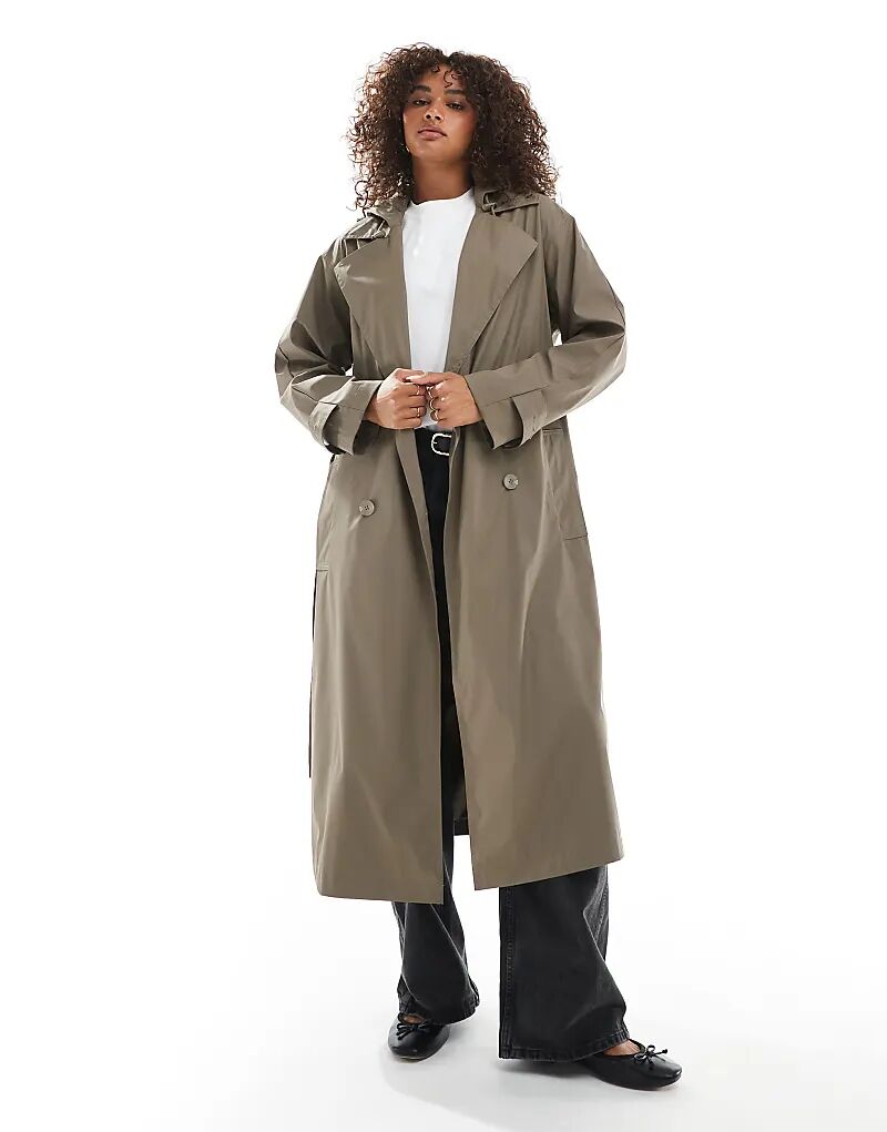 

Плащ-дождевик ASOS DESIGN из прорезиненного материала с капюшоном и поясом в виде гриба, Серый, Плащ-дождевик ASOS DESIGN из прорезиненного материала с капюшоном и поясом в виде гриба