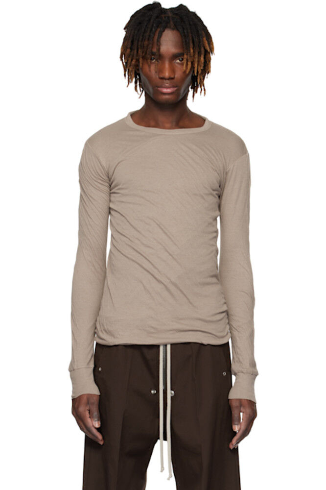 

Футболка Hollywood Double LS цвета Taupe Rick Owens