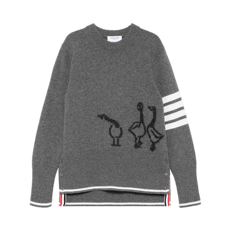 

Джерси Thom Browne Geese Jersey Intarsia Boxy Crew Neck Knitwear 'Medium Grey'