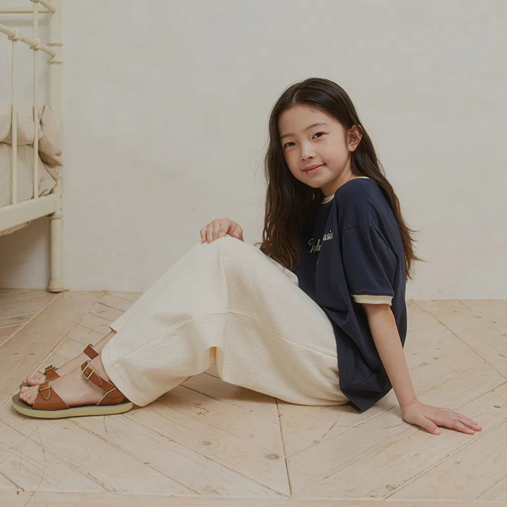 Детские спортивные брюки Button Banding кремового цвета от Wednesdayoasis Kids — фото 3