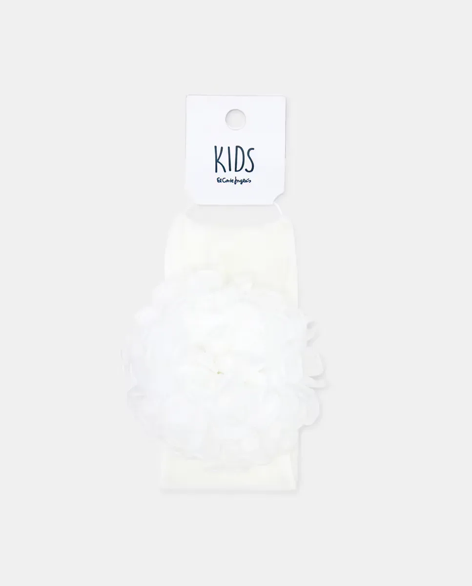 Широкая лента с цветком для девочки Kids El Corte Inglés, 120 Crudo
