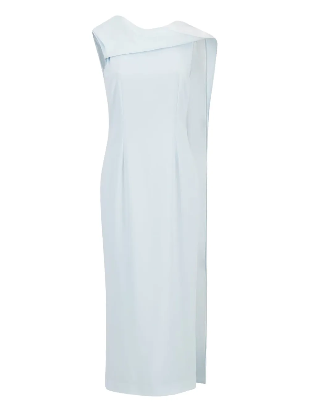 

Платье миди с драпировкой Roland Mouret, синий