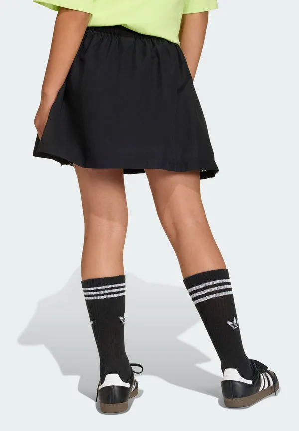Обычная широкая юбка, мини-юбка для юниоров Adidas Originals, Black/White — фото 2