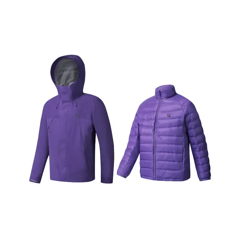 

Фитнес серия водонепроницаемая, ветронепроницаемая, дышащая, устойчивая к истиранию, термо ветровка куртка unisex FILA, фиолетовый