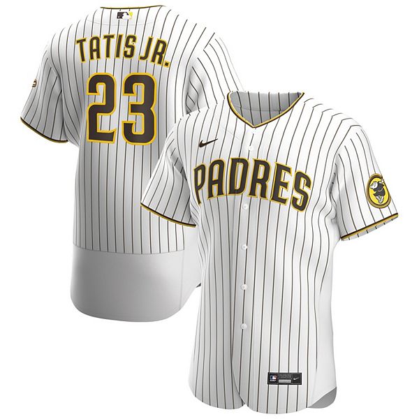 

Мужская футболка Fernando Tatãs Jr white/brown San Diego Padres home authentic player Nike