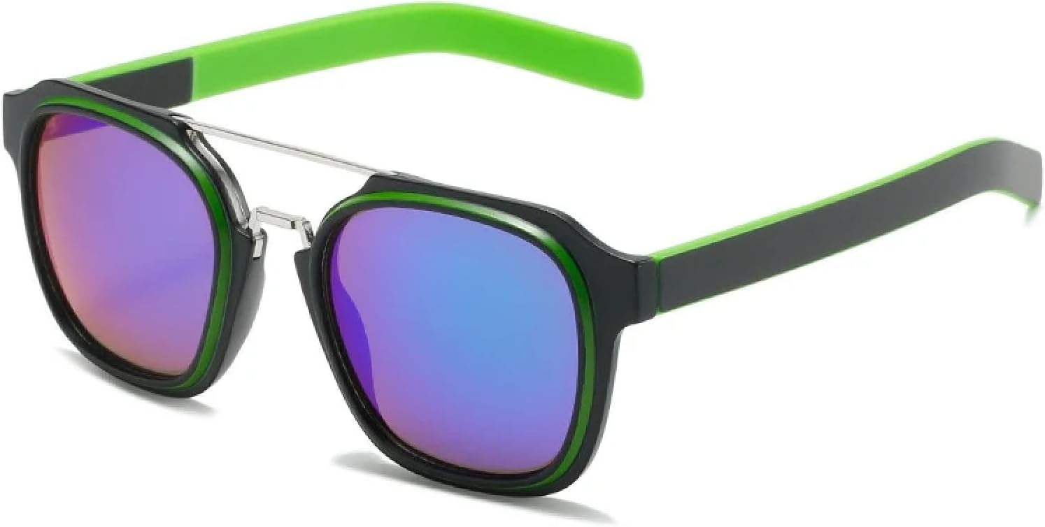 

Модные винтажные солнцезащитные очки с двойной перемычкой для женщин и мужчин, роскошные, для активного отдыха и вождения, с защитой от УФ-излучения UV400 TKKTLLT, Green Green