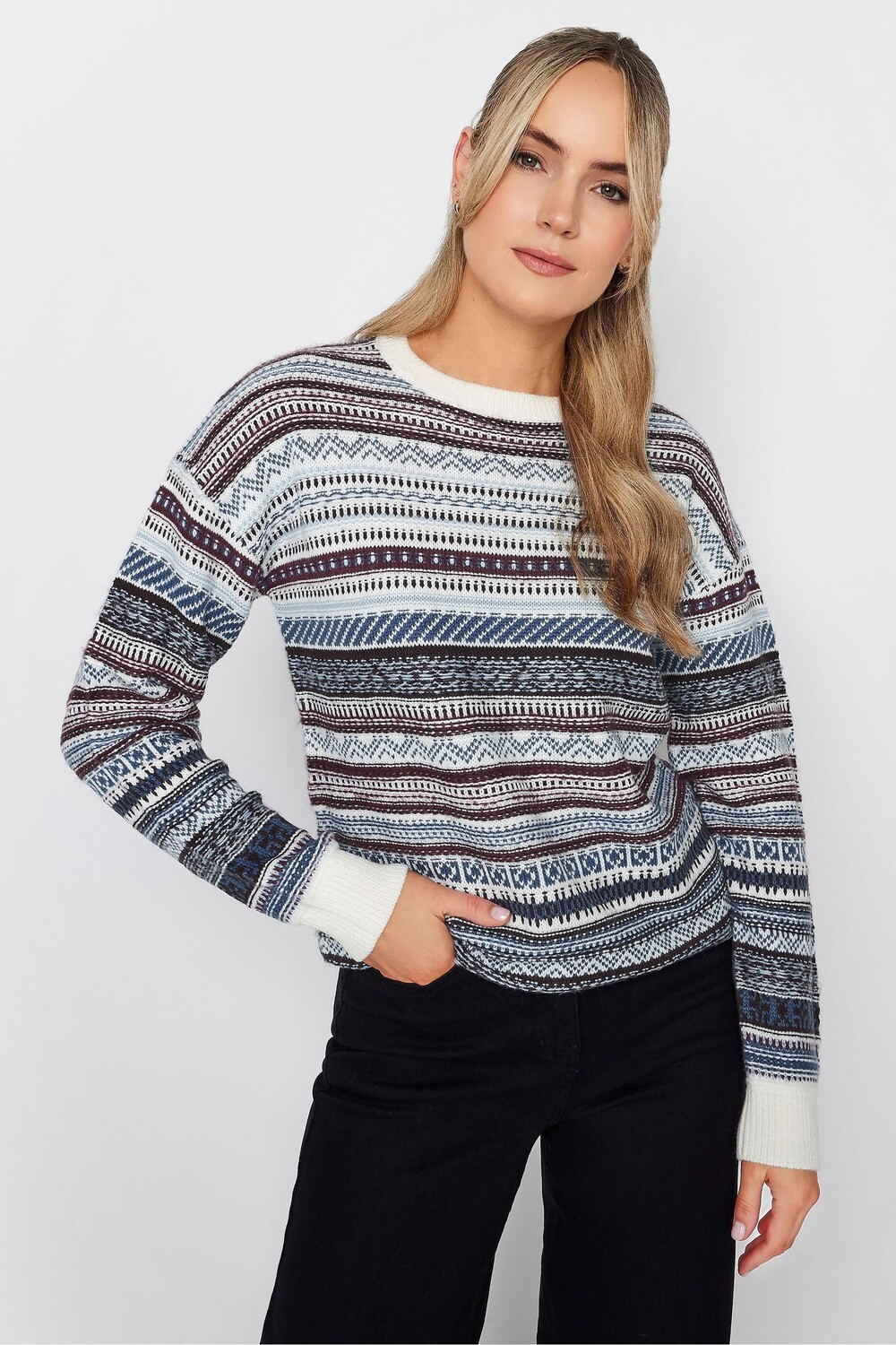 

Свитер со скандинавскими мотивами Long Tall Sally, белый