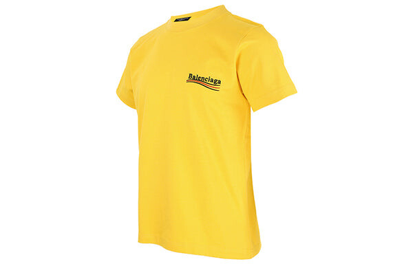Футболка political campaign t-shirt large fit 'yellow' Balenciaga, желтый — фото 3