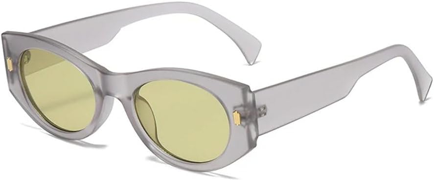 

Модные солнцезащитные очки «кошачий глаз» для женщин, ретро-очки с заклепками для мужчин, градиентные солнцезащитные очки с защитой от УФ-излучения UV400 KTUCN, Grey Green