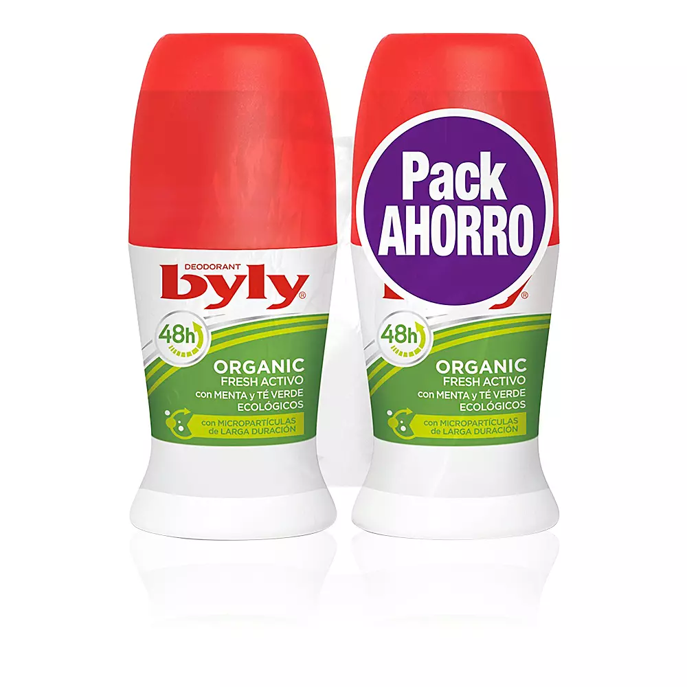

Дезодорант Organic extra fresh desodorante roll-on lote Byly, 2 x 50 мл.