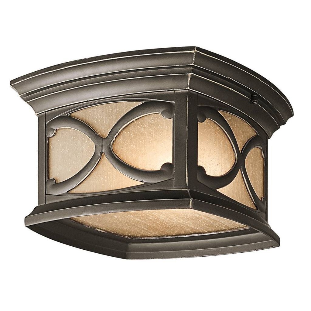 

Потолочный светильник Franceasi, старинная бронза и янтарное стекло. Elstead Lighting