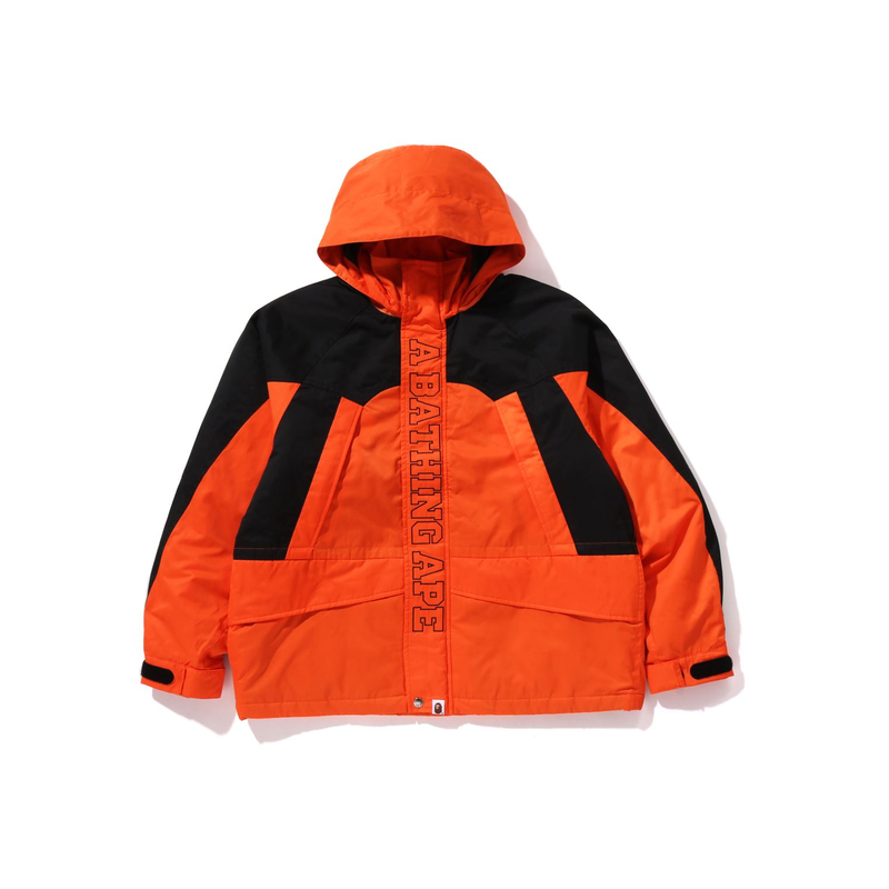 

A BATHING APE Куртка с капюшоном с вышитым логотипом, Orange ORX