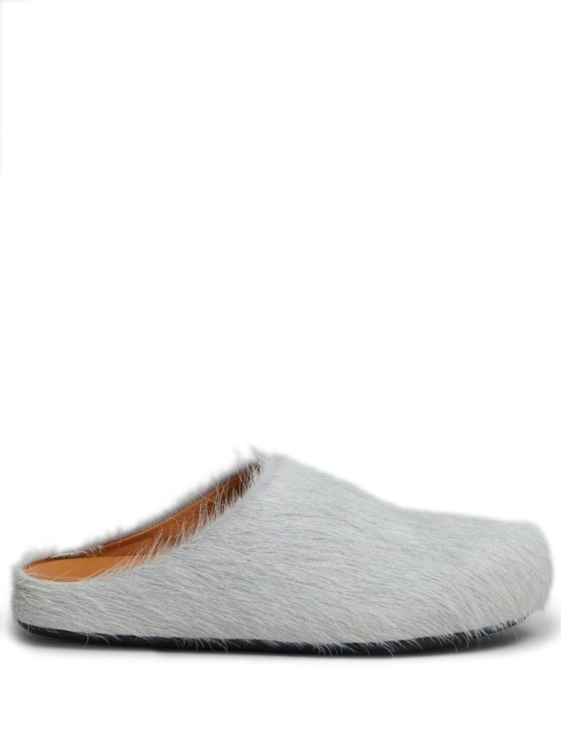 Marni мюли из телячьей кожи, серый
