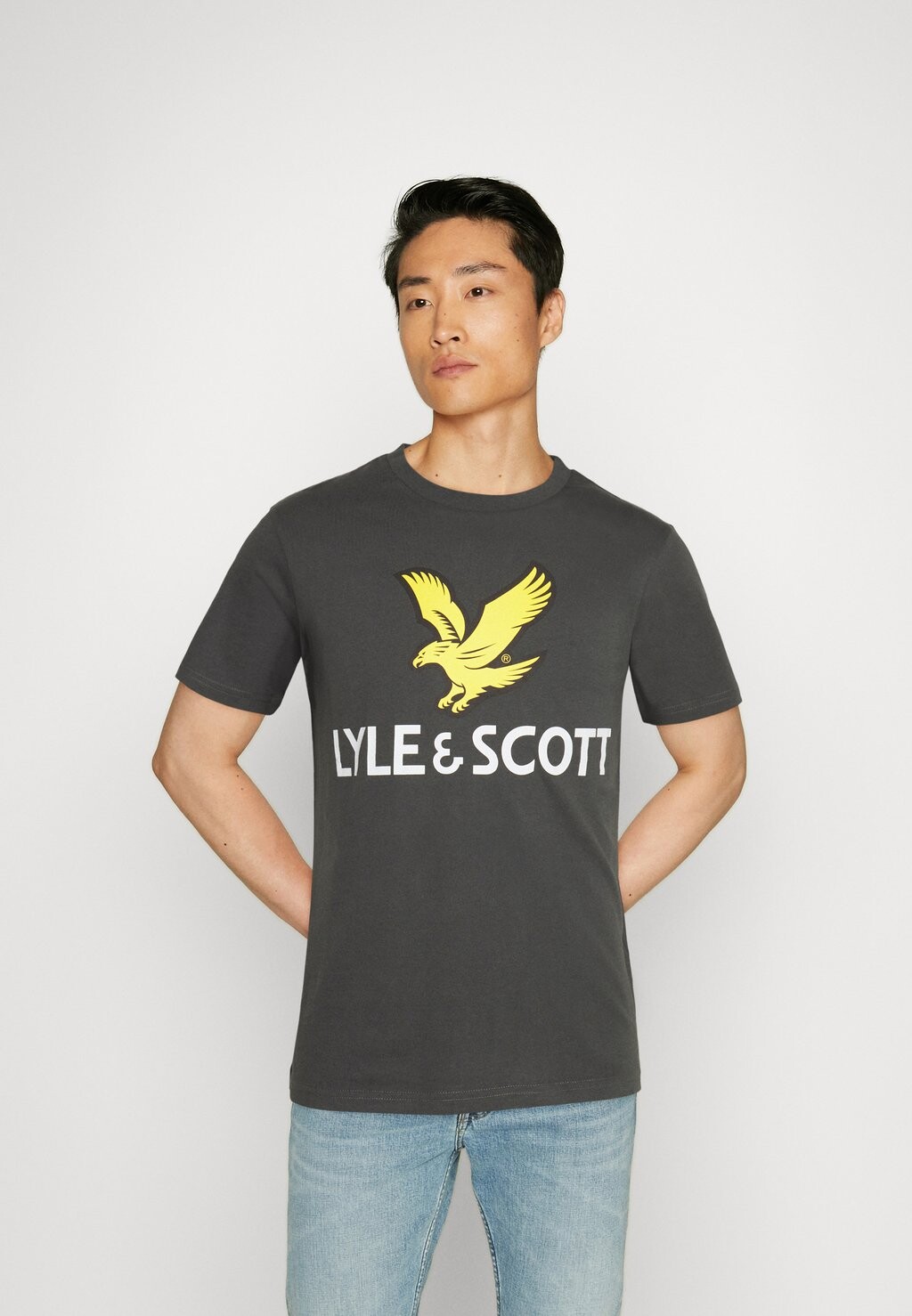 

Футболка с набивным рисунком Lyle & Scott, пестрый серый