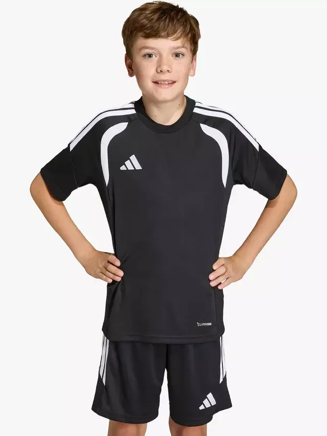 Детская футболка Tiro26 League, черно-белая adidas