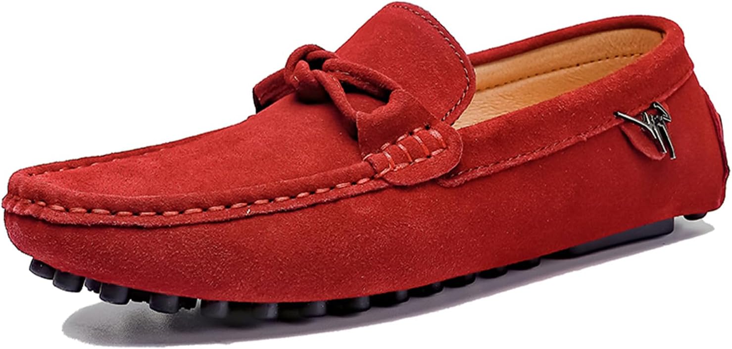 

Мужские роскошные замшевые мокасины, кожаные лоферы с бантом, черная резиновая подошва, удобная обувь без шнурков для ходьбы Dacnakby