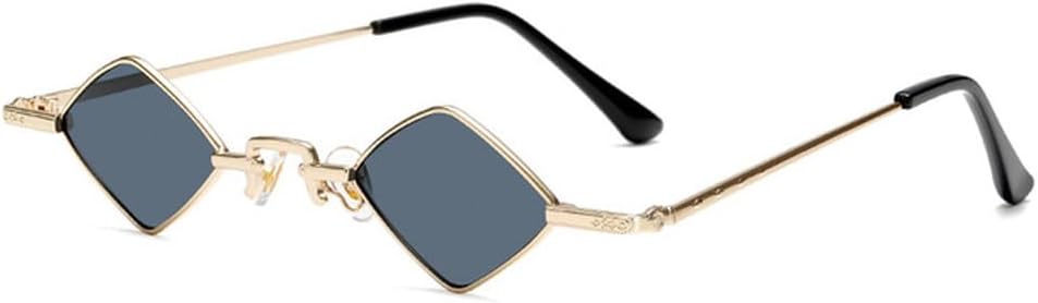 

Модные солнцезащитные очки для женщин в винтажном стиле с металлической маленькой оправой, ретро-очки для женщин, панк-очки, очки с защитой от ультрафиолета UV400 MTZJH, C2 Gold-grey