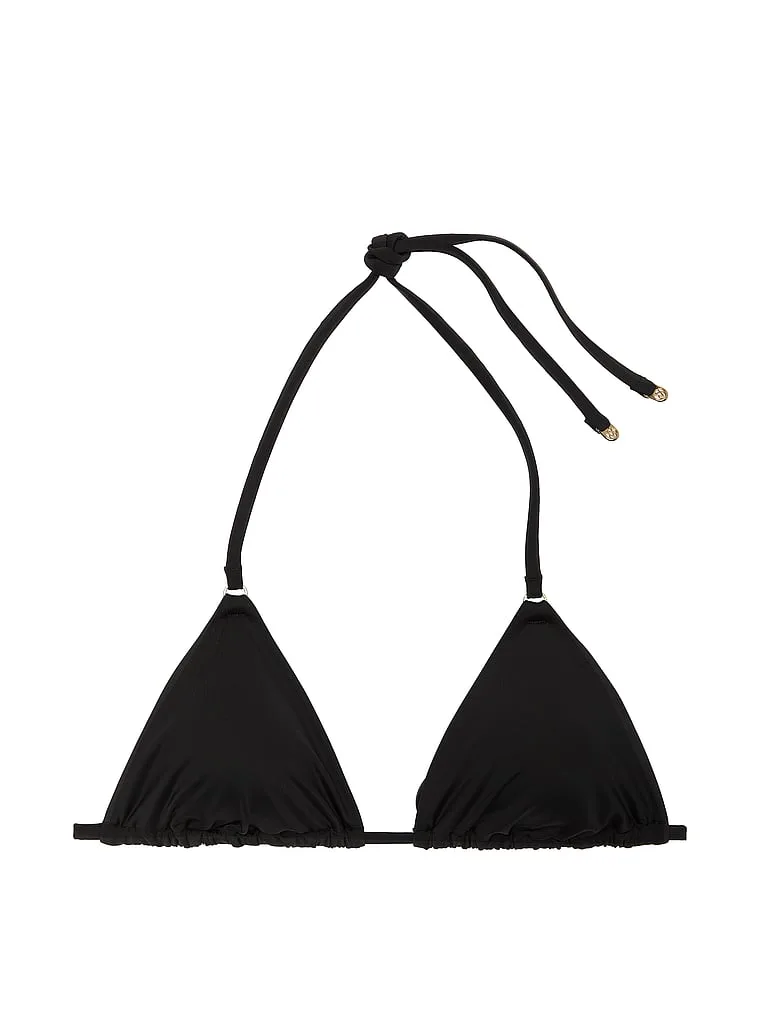 Верх от бикини Victoria'S Secret Swim, Smooth, треугольный, черный — фото 3