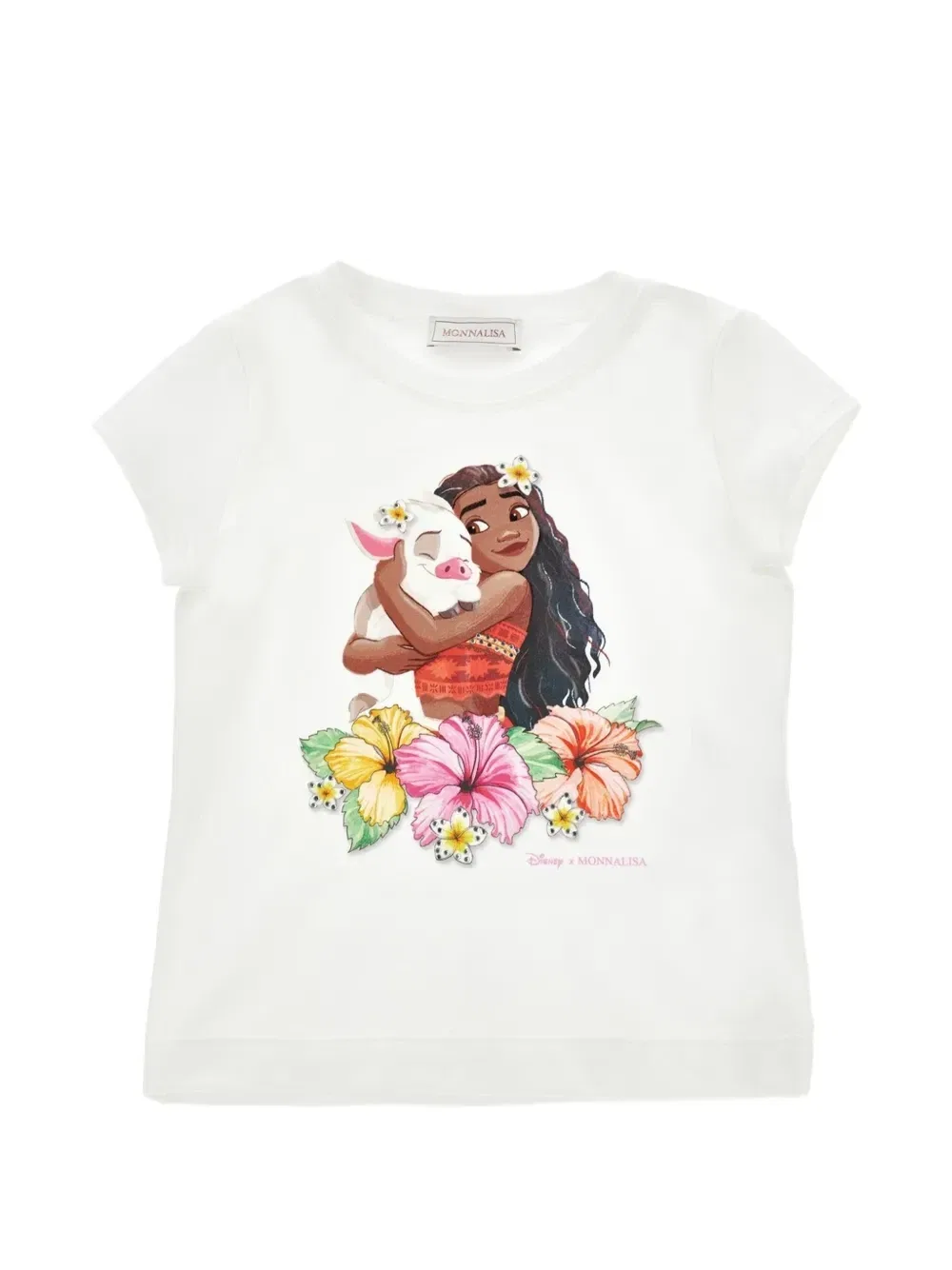 Футболка с принтом Disney Moana Monnalisa, белый