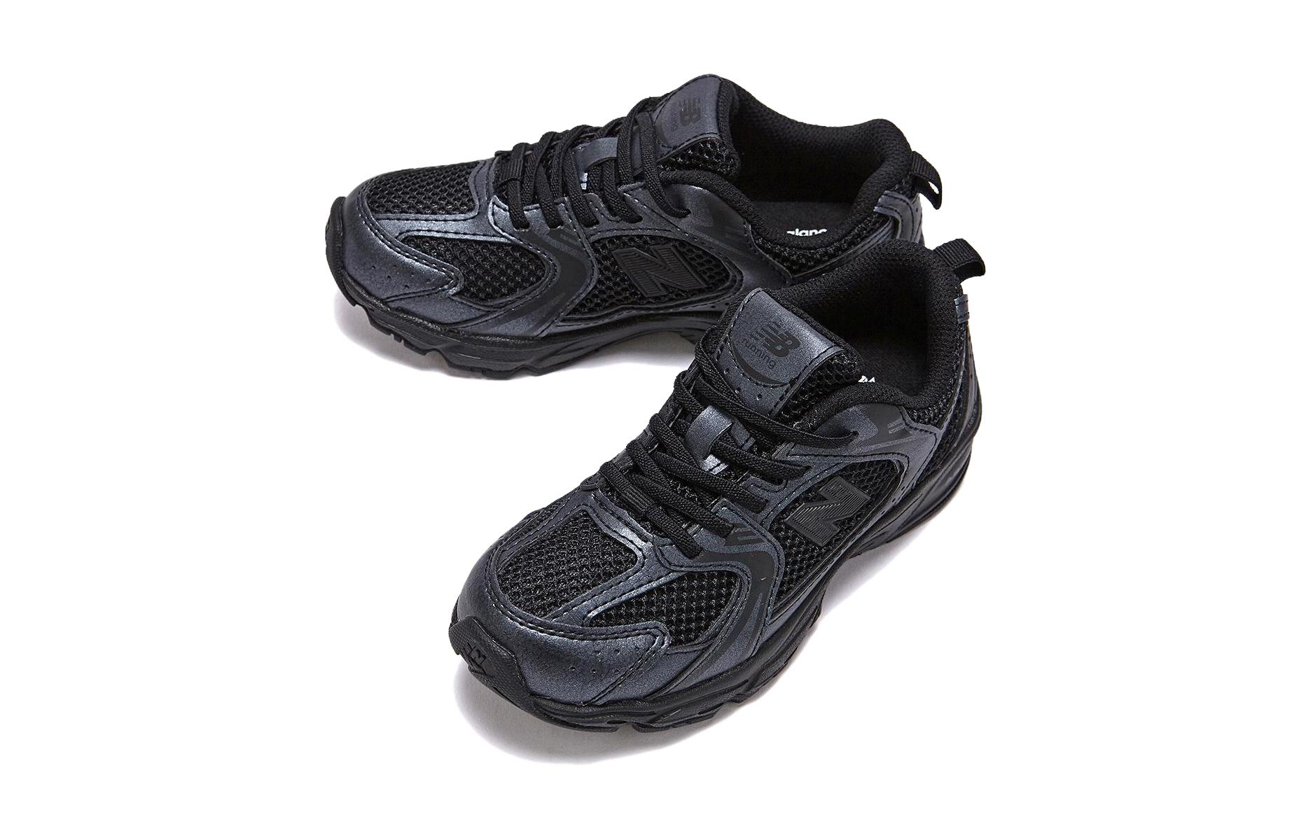 New Balance 530 Детские кроссовки для беска низкие Черные — фото 3