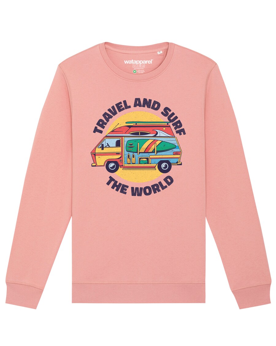 

Свитер Watapparel Sweatshirt Travel and surf, розовый