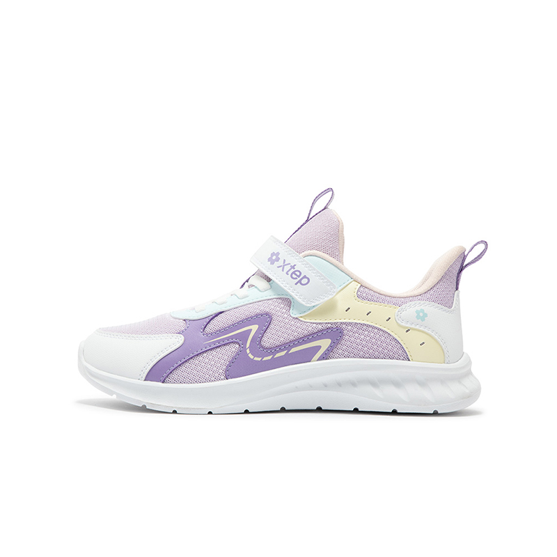 

XTEP Детские кроссовки с низким верхом, устойчивые к истиранию, светло-фиолетовые