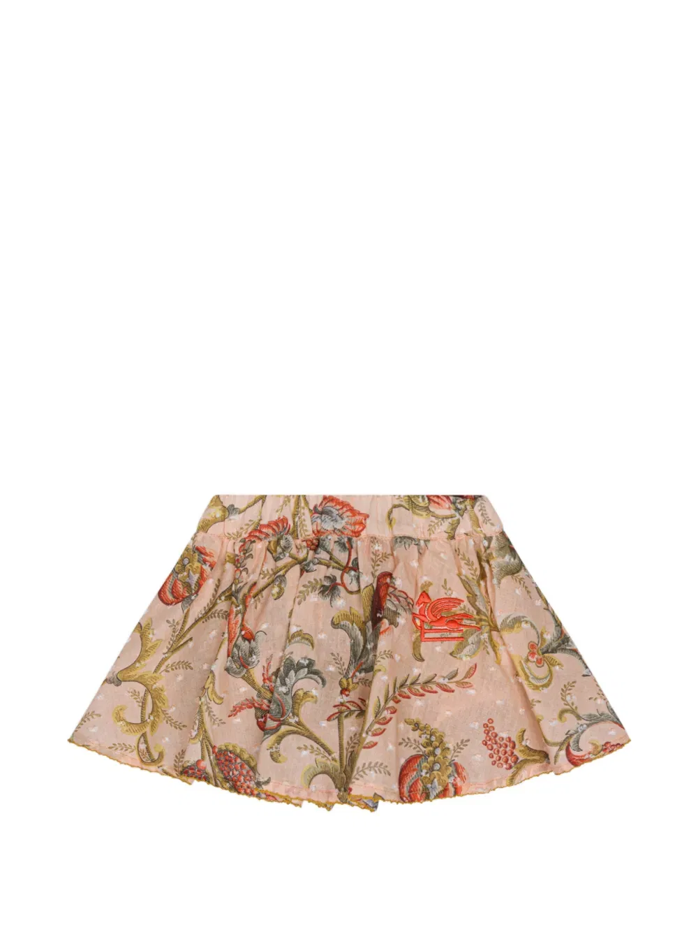 Юбка с цветочным принтом Etro Kids, нейтральный