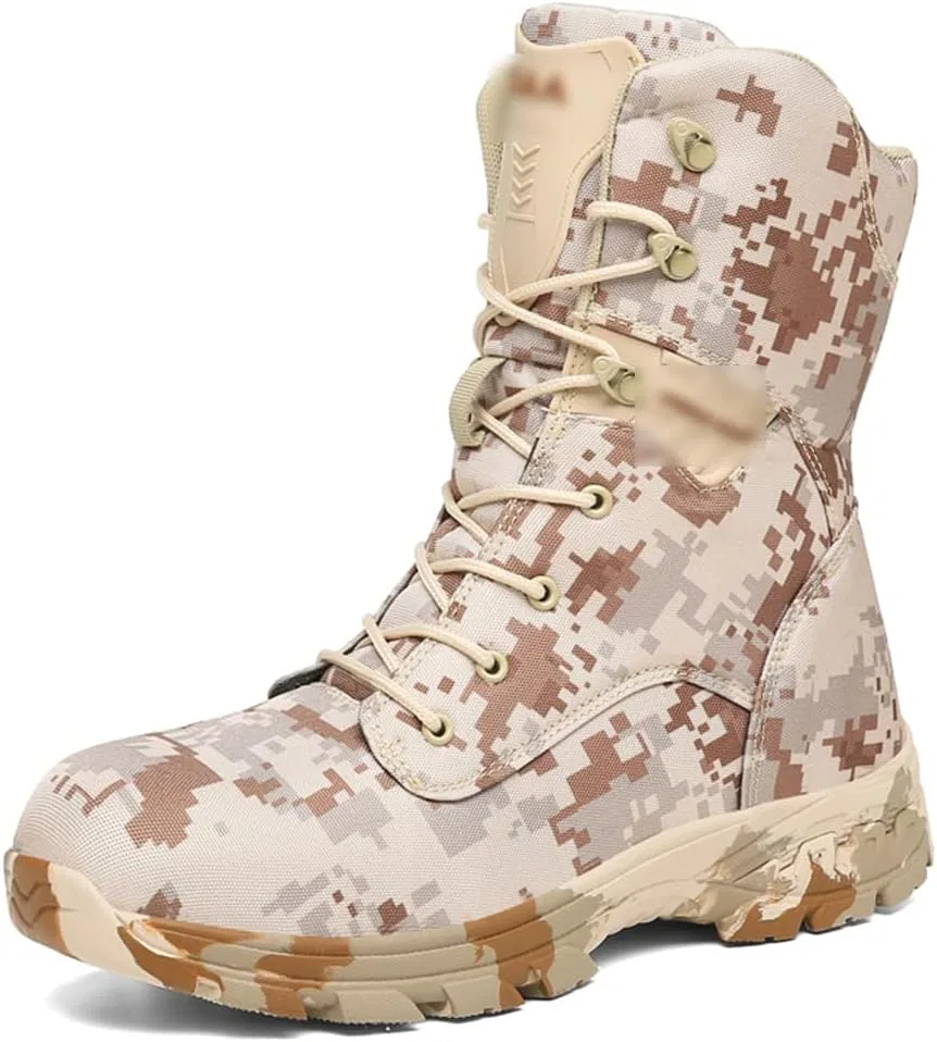 Männer Stiefel Arbeit Safty Desert Тактические военные ботильоны Stiefel Herbst зимние армейские ботильоны специального назначения Hensftods, Beige — фото 2